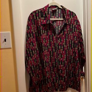 Vintage BonWorth zipper all the way blouse long sleeves